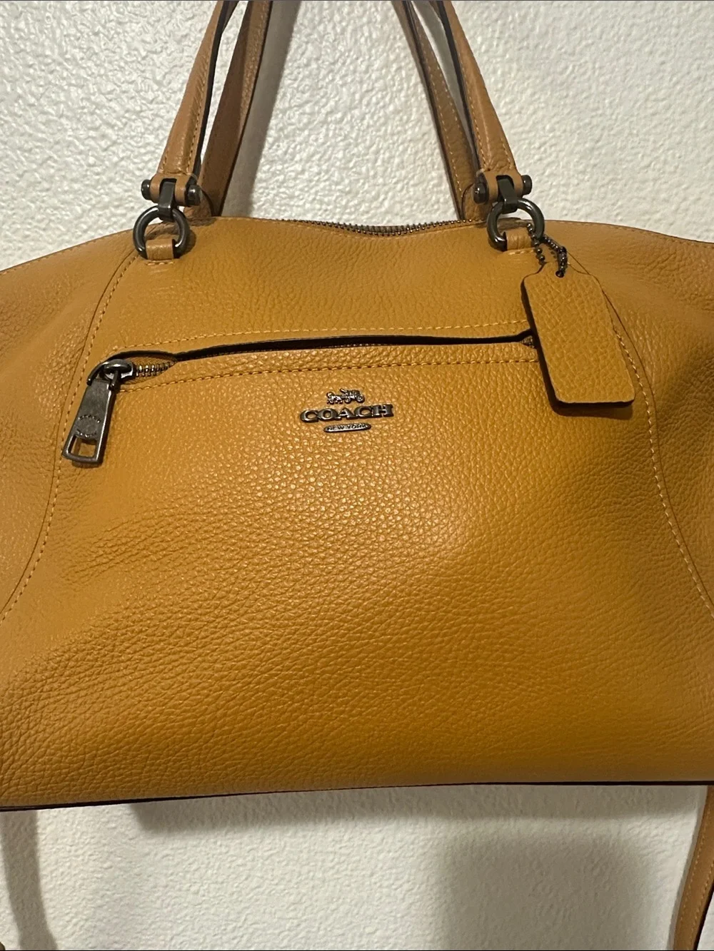 NWT Coach Mustard Yellow Leather Prairie Satchel